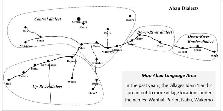 Abau language map